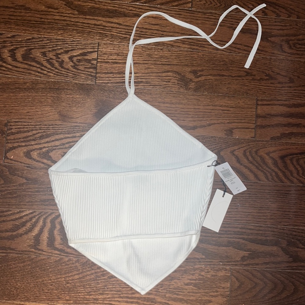 Aritzia White Ribbed Top - Picture 2 of 3